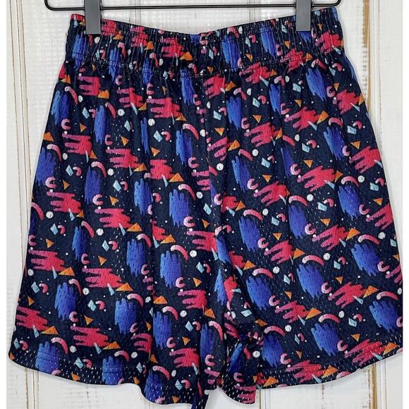 Inaka Power Shorts Mens Small Blue Pink Retro Print 5" Lightweight Stretch Mesh - Picture 6 of 9